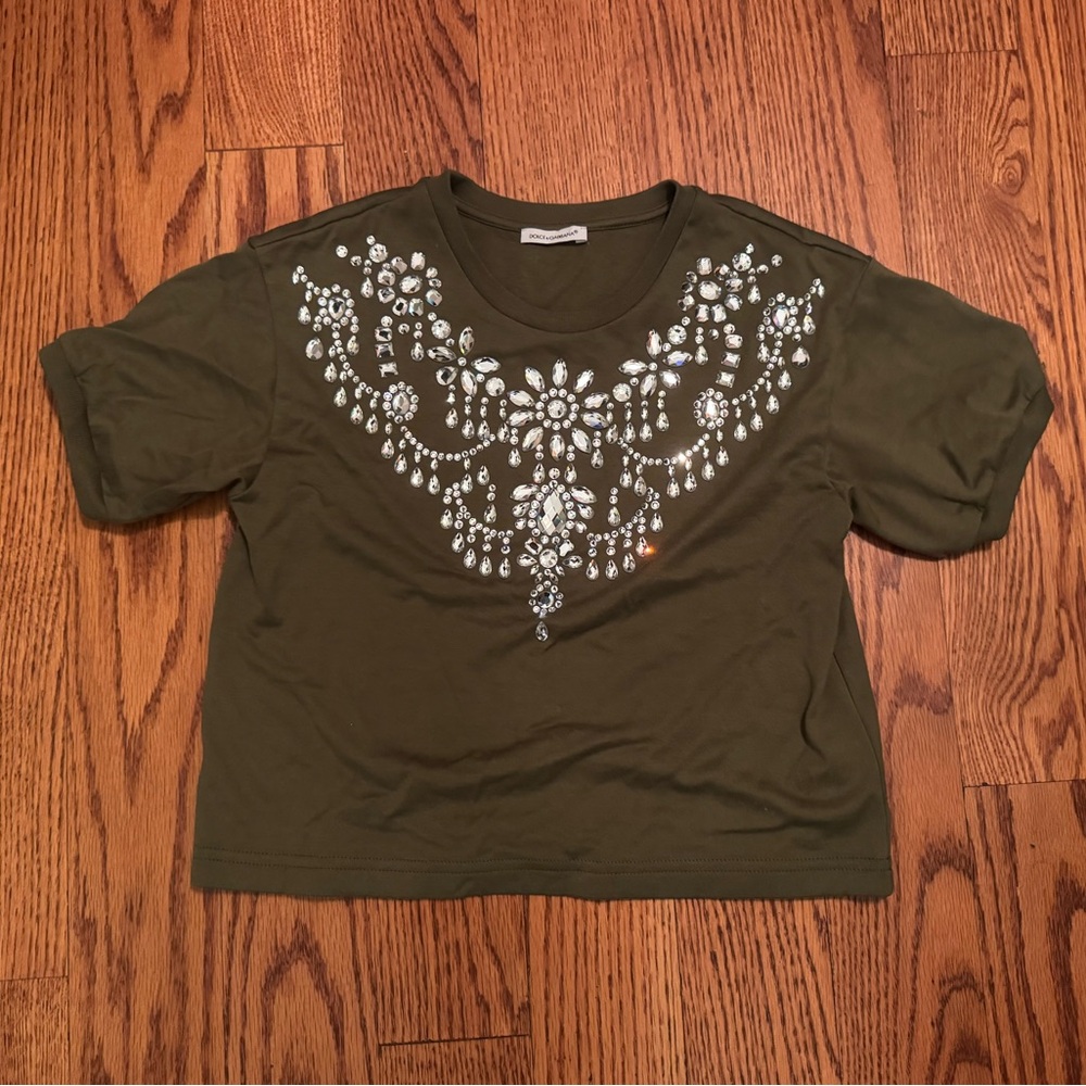 Dolce & Gabbana Girl’s Top with Rhinestone